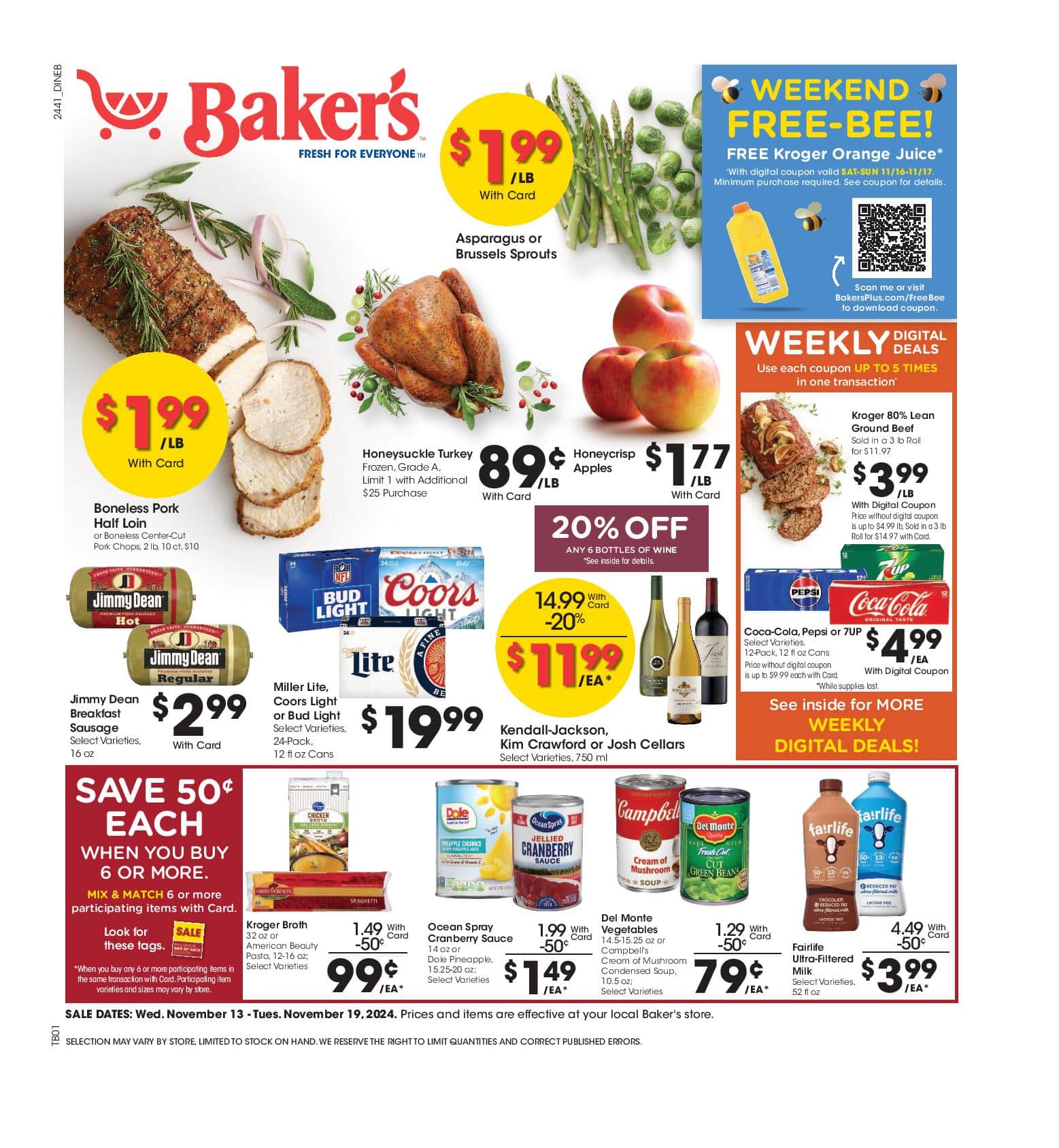 Baker's Weekly Ad 11 13 24 - Page 1