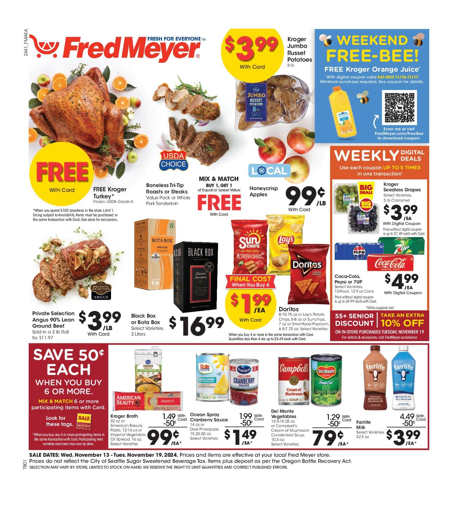 Fred Meyer Weekly Ad 11 13 24 - Page 1