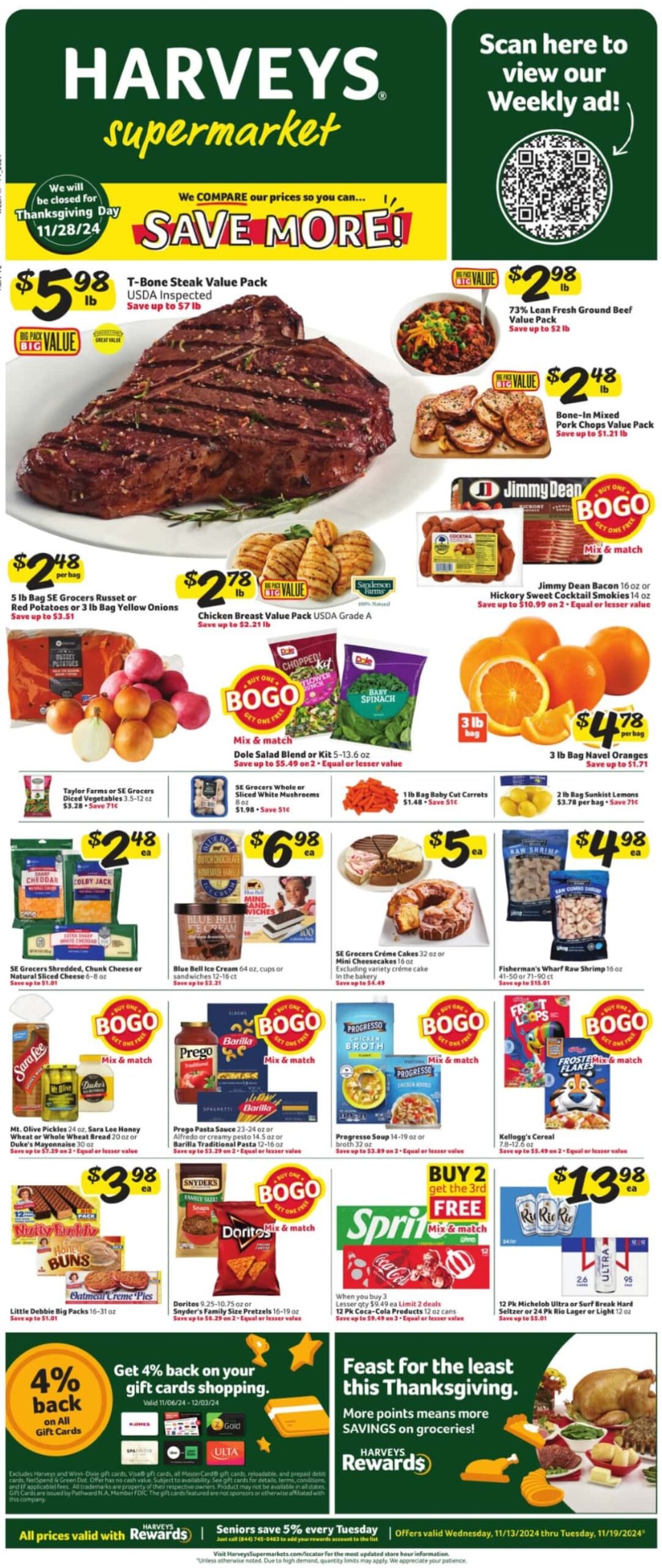 Harveys Weekly Ad 11 13 24 - Page 1