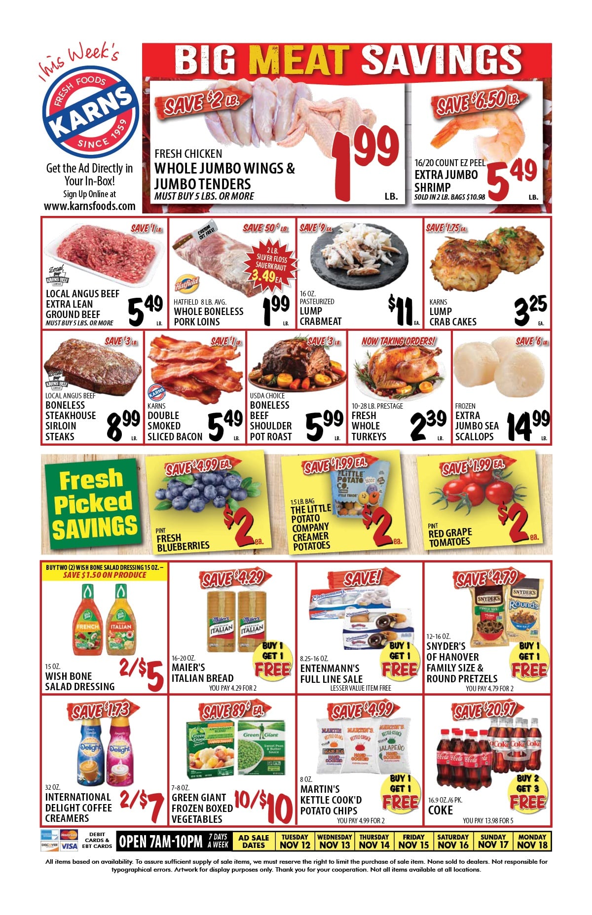 Karns Weekly Ad 11 12 24 - Page 1