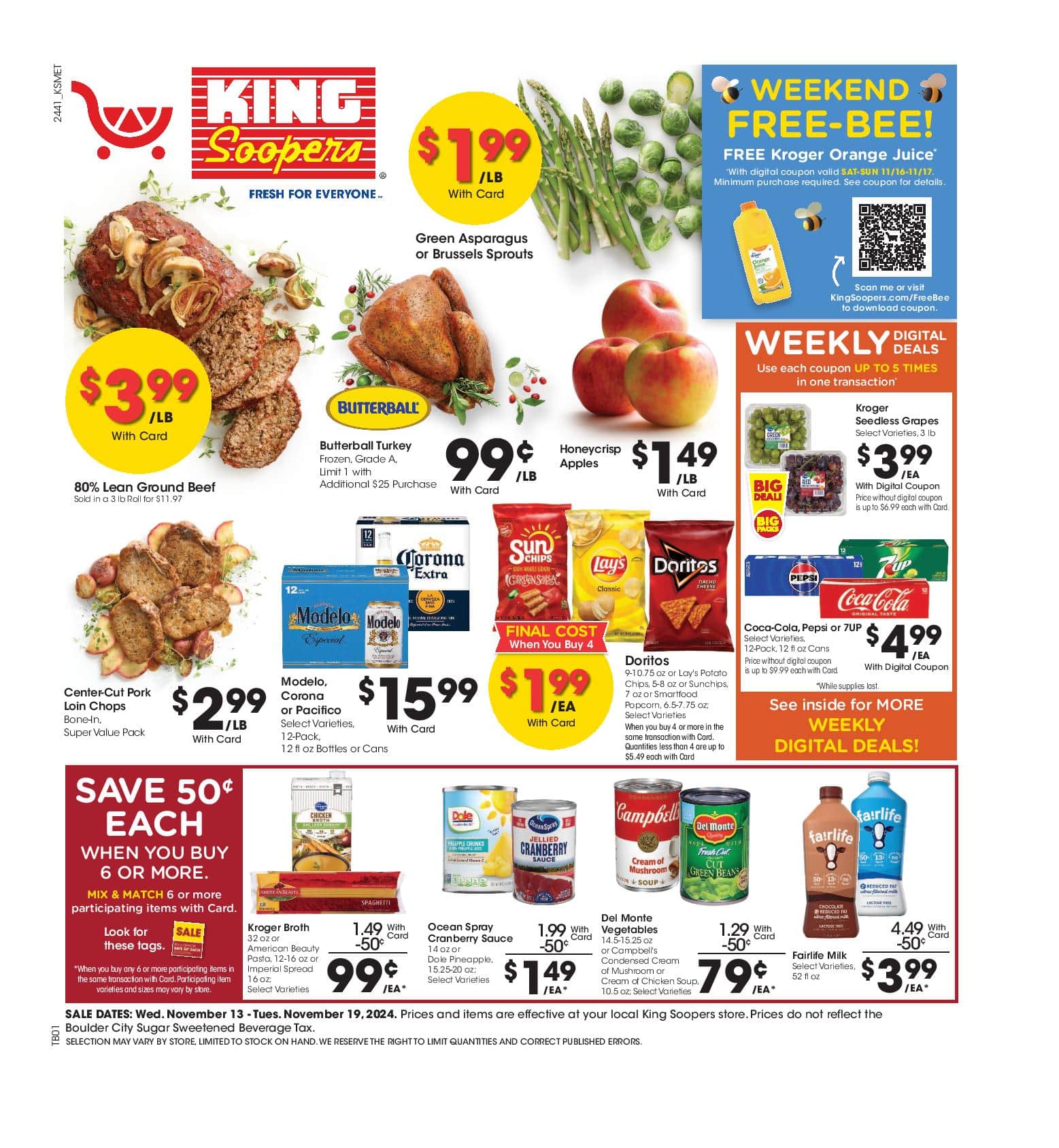 King Soopers Weekly Ad 11 13 24 - Page 1