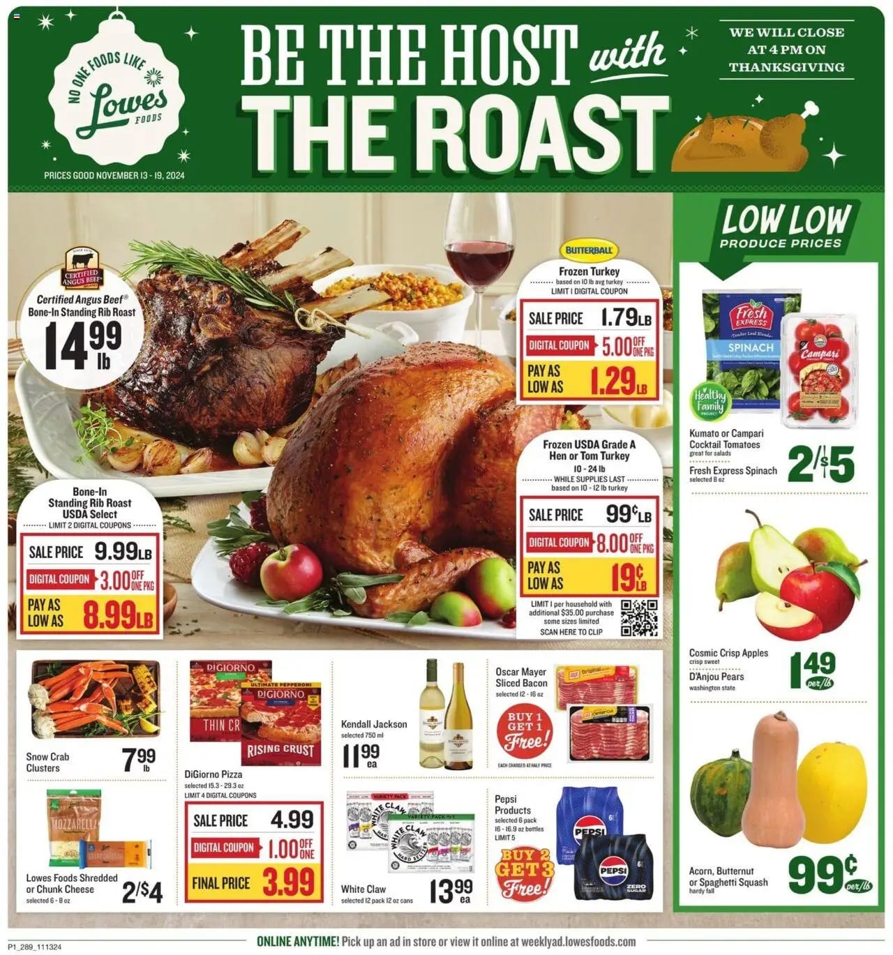 Lowes Foods Weekly Ad 11 13 24 - Page 1