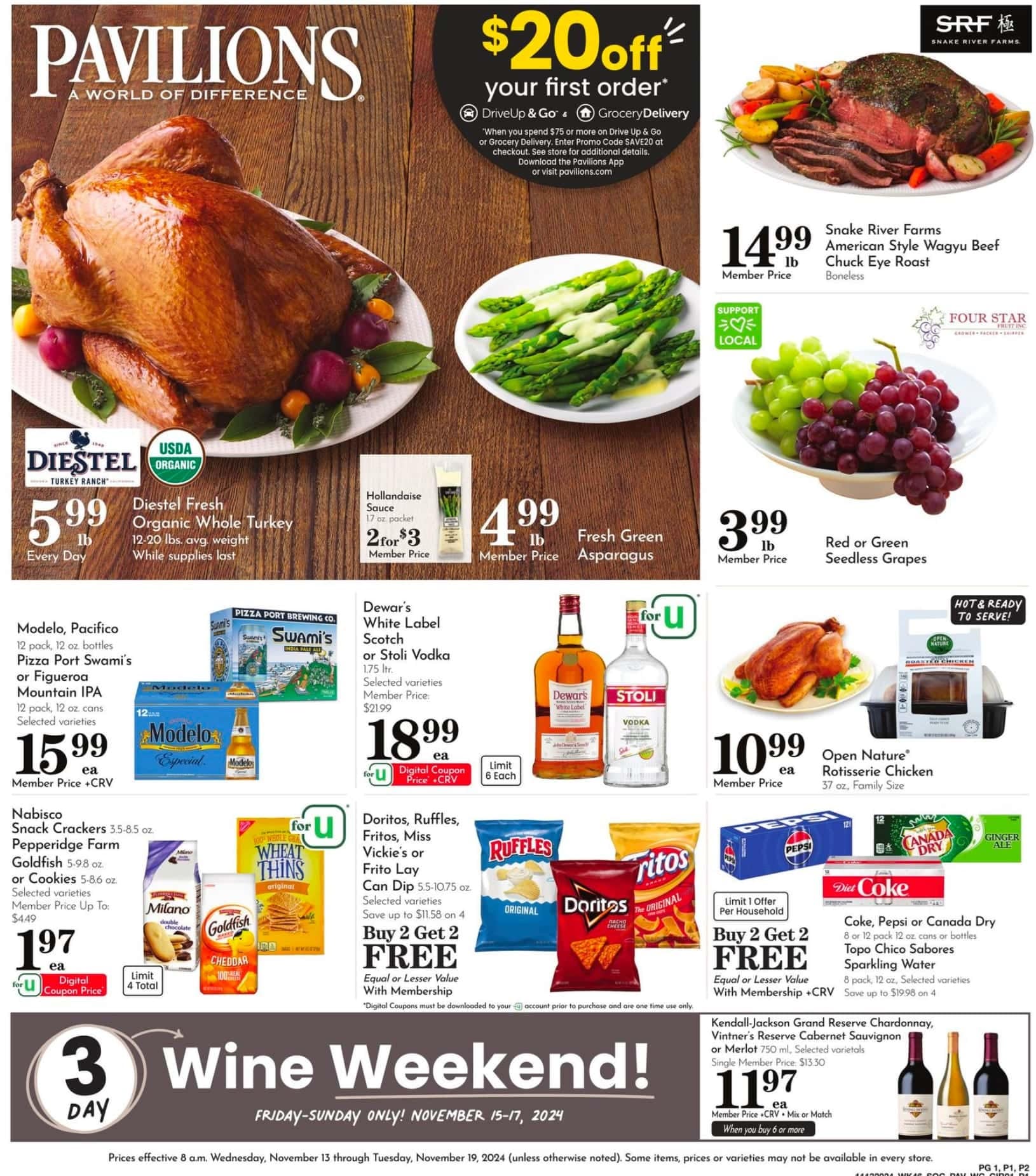 Pavilions Weekly Ad 11 13 24 - Page 1