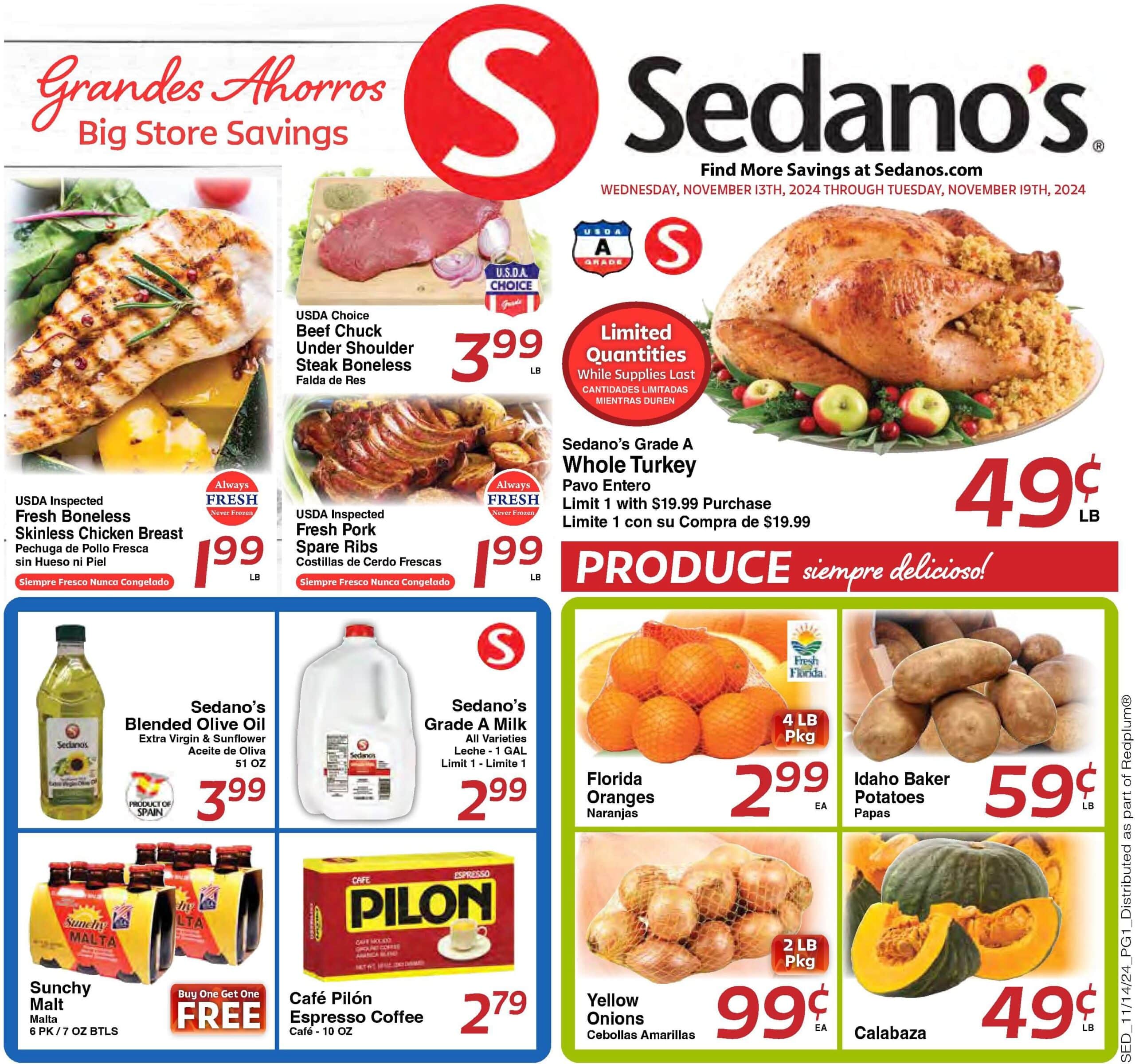 Sedano's Weekly Ad 11 13 24 - Page 1