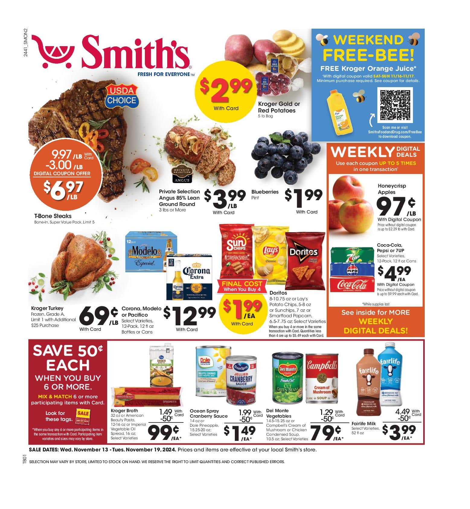 Smith's Weekly Ad 11 13 24 - Page 1