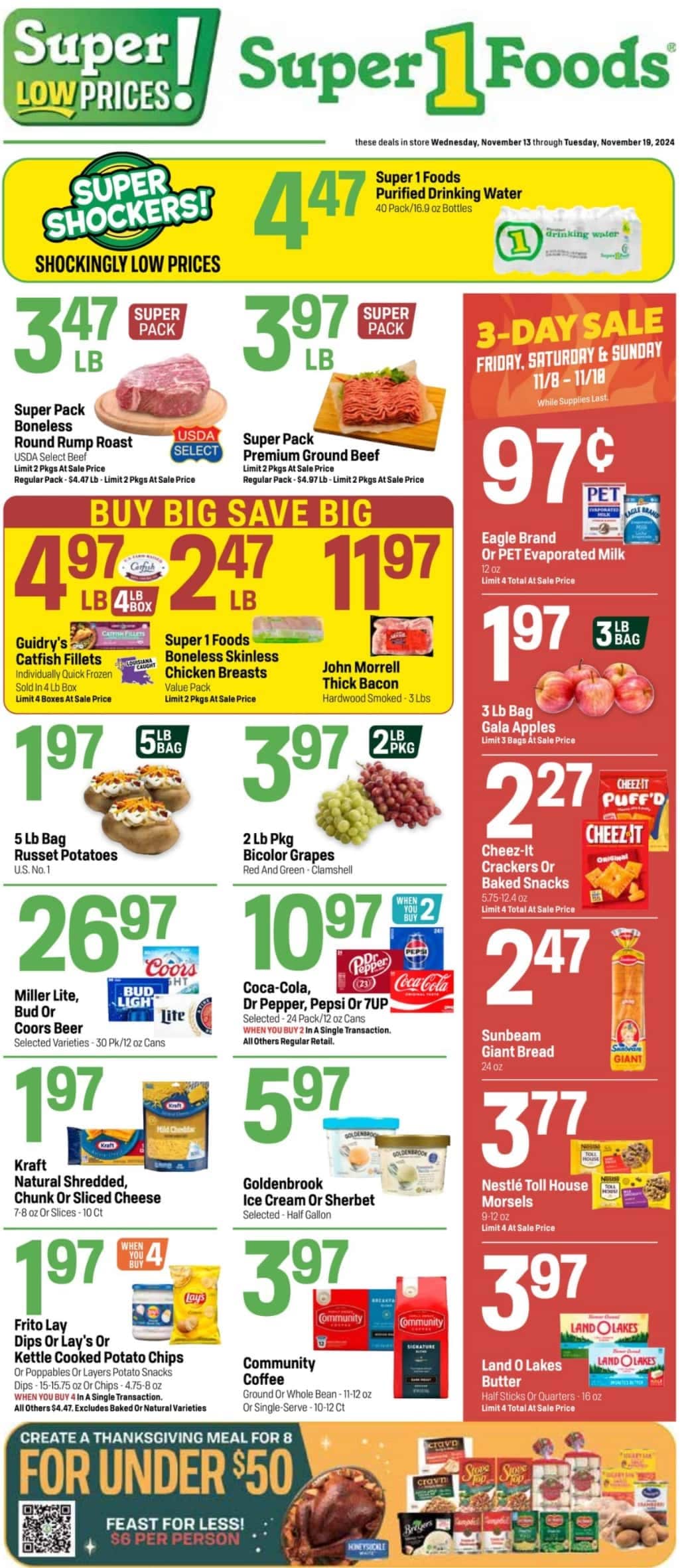 Super 1 Foods Weekly Ad 11 13 24 - Page 1